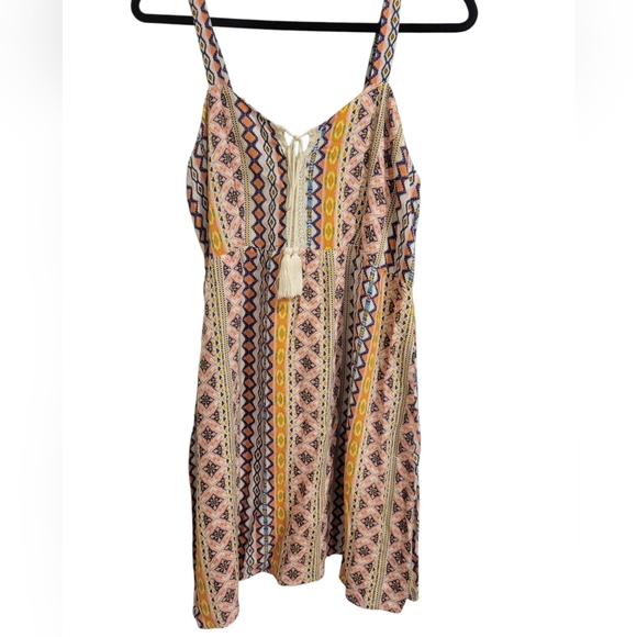 Bohemian Patterned Sleeveless Dress - Picture 1 of 3